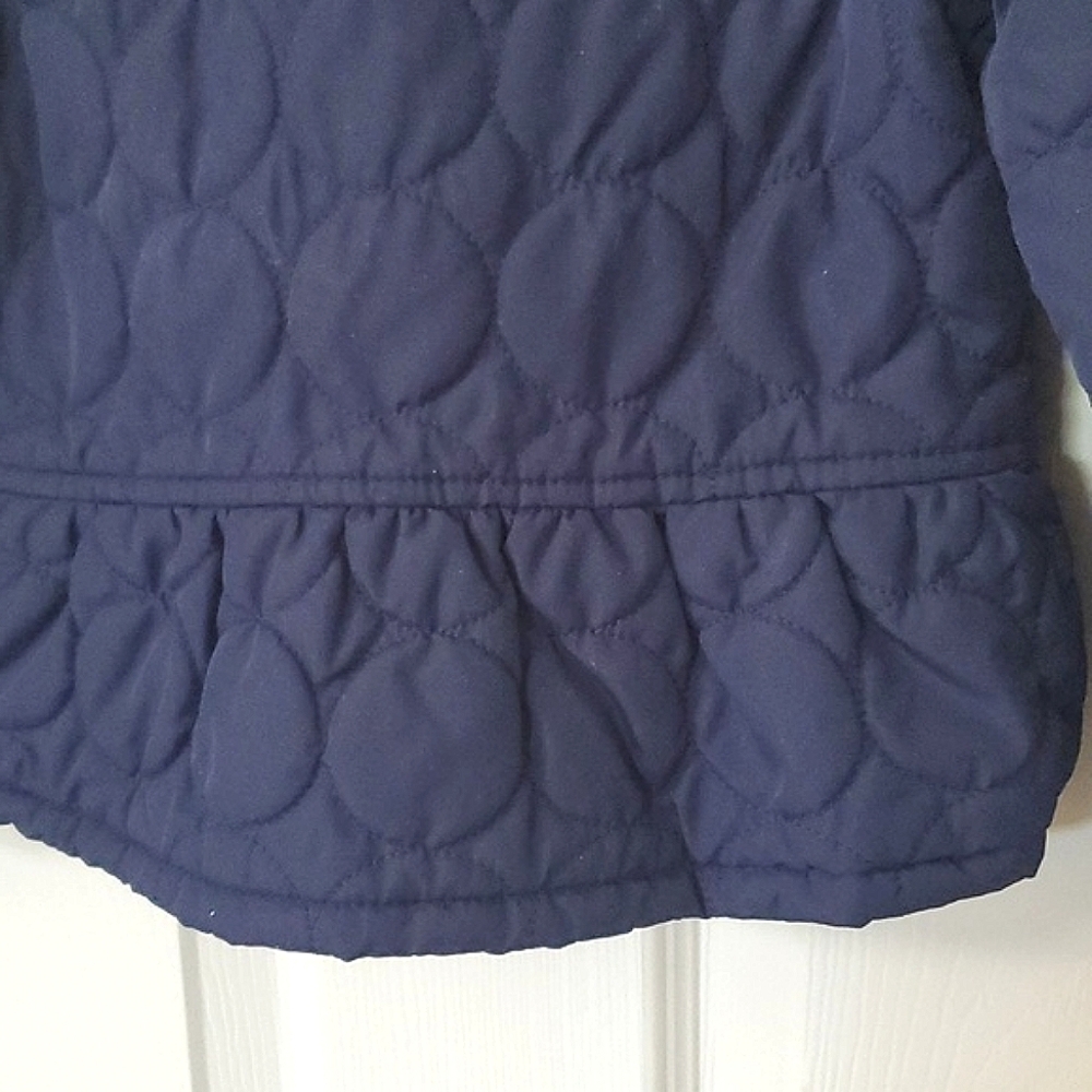 Gymboree Navy Quilted Snap Button Up Jacket Toddler Girls Size 2T - 3T - Picture 9 of 10
